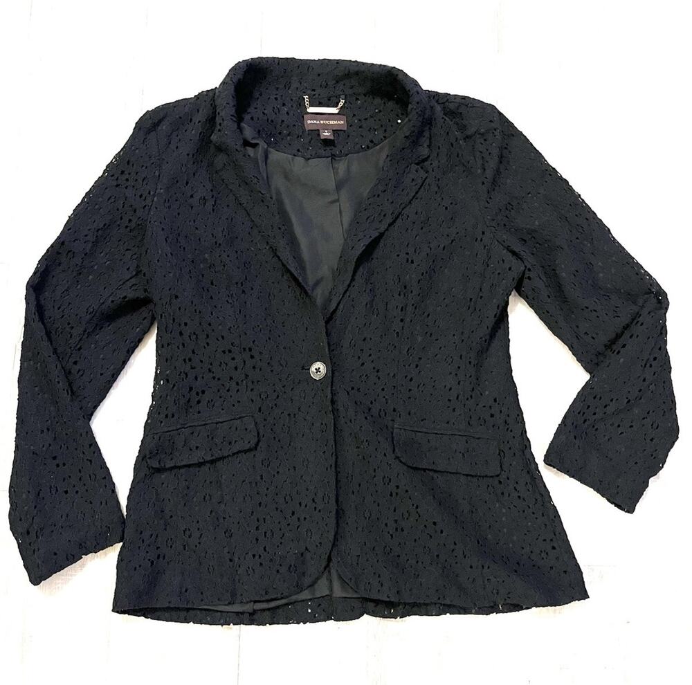 Vtg Lace Jacket Dana Buchman Floral Goth Whimsigoth Dark Academia Witchy Blazer